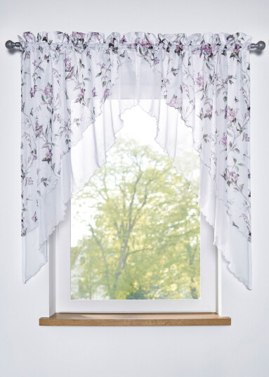 bonprix Gardin små vinduer (2-delt sett) 1 (H/B: 80/80 cm),2 (H/B: 100/90 cm),3 (H/B: 125/120 cm),4 (H/B: 145/120 cm) hvit