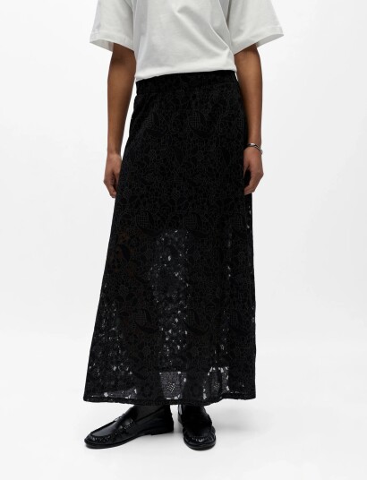 Object Objbianca Mw Lo Long Skirt Noos Black M Object Objbianca Mw Lo Long Skirt Noos Black M
