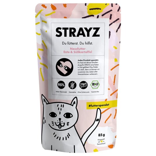 Strayz Bio-Pose 6 X 85 G Økologisk And Og Økologisk Søtpotet Strayz Bio-Pose 6 X 85 G Økologisk And Og Økologisk Søtpotet