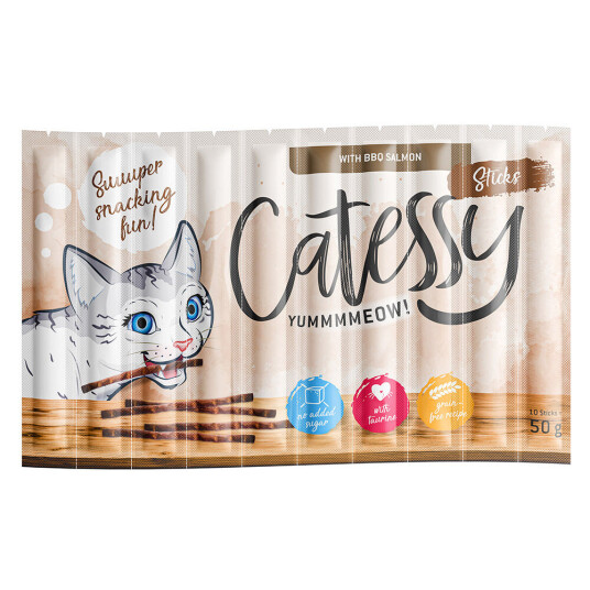 Catessy Sticks 10 X 5 G Med Bbq Laks