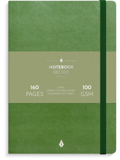 Burde Notebook Deluxe A5 Grønn