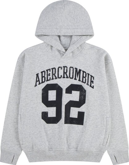 Abercrombie & Fitch Hettegenser Lysegrå Melert m. Trykk Abercrombie & Fitch 7 8 år (122 128) Hettegenser