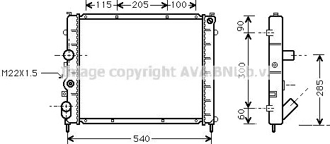 PRASCO RTA2215 Radiator motorkjøling