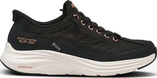 Skechers Joggesko Contour Foam Golden Hour Slip ins Svart Skechers Joggesko Contour Foam Golden Hour Slip ins Svart