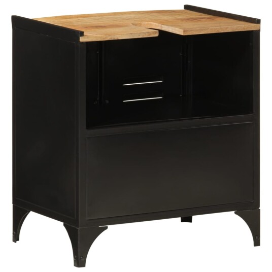vidaXL Servantskap 55x35x60 cm jern og heltre mango 8721012085565