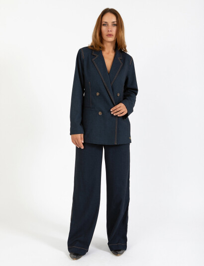 Coster Copenhagen Petra Pants With Stitches - Petra F - Navy - 34