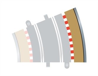 Scalextric C8224 - Borders Radius 3 outer - 4stk Scalextric C8224 - Borders Radius 3 outer - 4stk