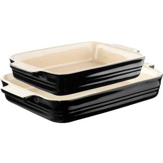 Le Creuset Classic rektangulært fatsett 25+32 cm svart