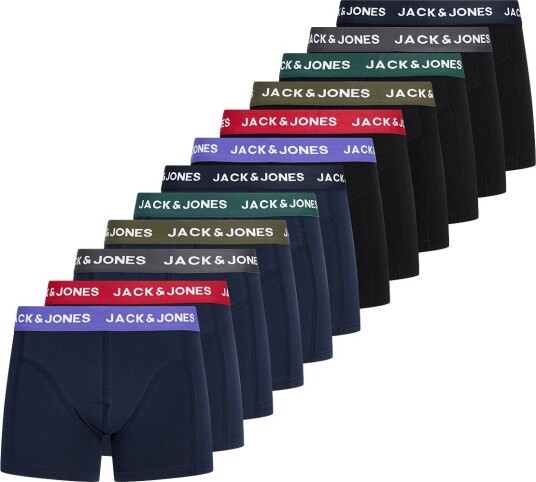 Jack & Jones Jackyle Solid Trunks 12 Pack   Navy   S