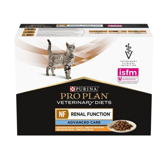 Purina Pro Plan Veterinærfôr Feline NF Kylling 10x85g våtfôr for katt