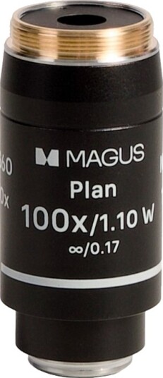 Magus 100Pl60 W Plan 100Х/1,10 ∞/0,17 H60mm Objektiv Magus 100Pl60 W Plan 100Х/1,10 ∞/0,17 H60mm Objektiv