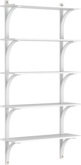 Levi Wall Shelf 90 cm Big Brass / Vitlaserad Ash