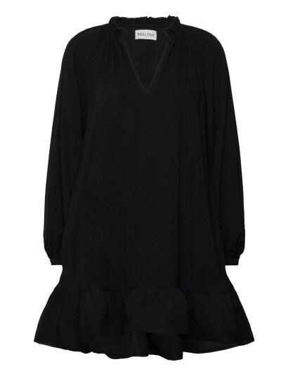 Malina Alva Frill Detailed Mini Dress Black M Malina Alva Frill Detailed Mini Dress Black M