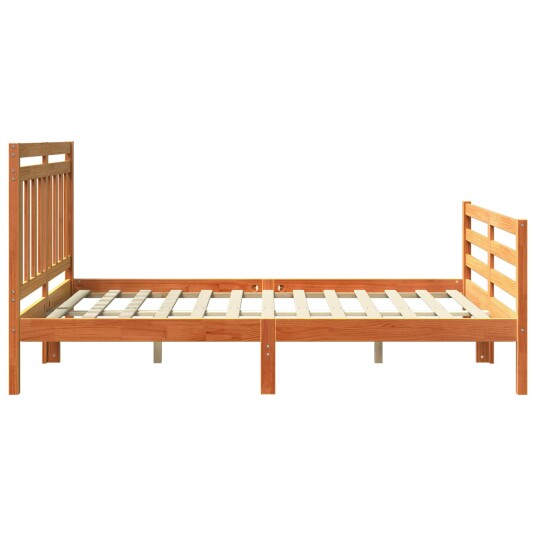 Sengestamme med hodegjerde Vokset Brun 140 x 188 cm