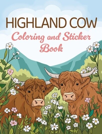 Highland Cow Coloring and Sticker Book