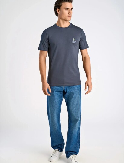 Lindbergh Cocktail Club Tee S/S Blue S Lindbergh Cocktail Club Tee S/S Blue S