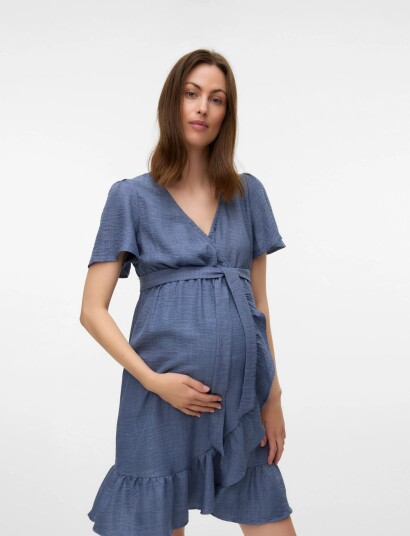 Mamalicious Mllifina Tess Abk Dress 2F Blue L