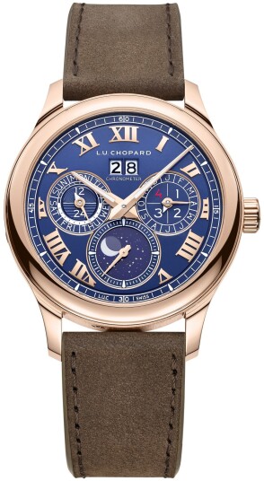 Chopard Herreklokke 161927 5002 L.U.C Blå/Lær Ø43 mm