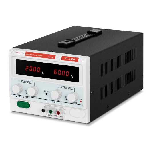 Stamos Soldering Strømforsyning laboratorie - 0 - 60 V - 0 - 20 A DC - 1,200 W - firesifret LED display 10021283 Stamos Soldering Strømforsyning laboratorie - 0 - 60 V - 0 - 20 A DC - 1,200 W - firesifret LED display 10021283