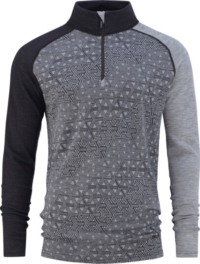 Bula Geo Merino Wool Halfzip Dgrey S
