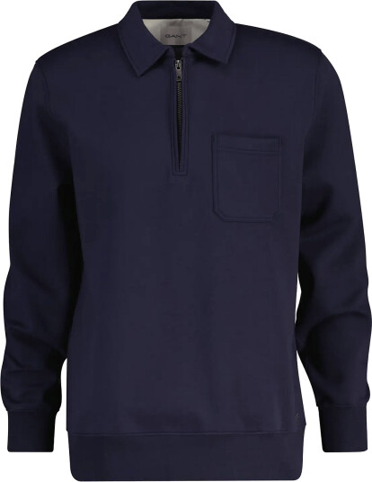 Gant Interlock Sweat Half Zip Navy S