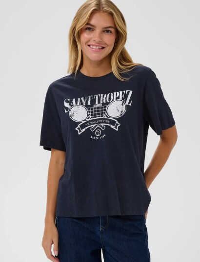 Saint Tropez Jesicasz T Shirt Navy S Saint Tropez Jesicasz T Shirt Navy S