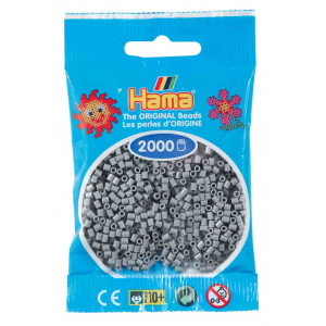 Hama Mini Perler 501-17 Grå 2000 stk Hama Mini Perler 501-17 Grå 2000 stk
