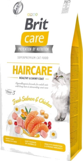 Brit Care Kornfri Kattemat for Voksne - Hårpleie og Skinnende Pels 2 kg