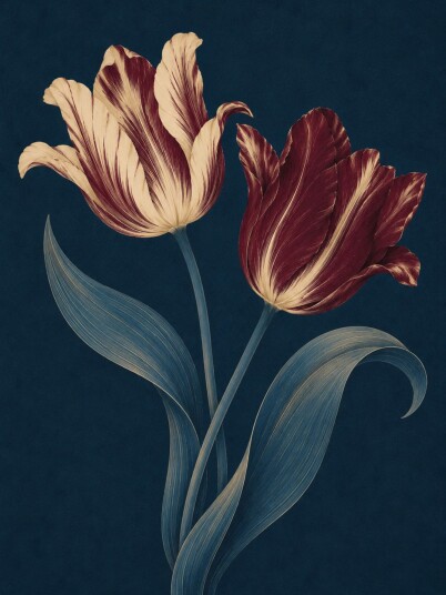 Plakat Elegant Tulipanillustrasjon