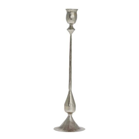 Lene Bjerre Ingrid 33,5 cm Lysestake i Sølv - Klassisk Design