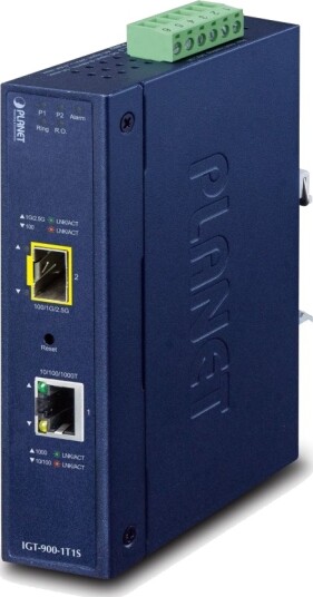 Planet IGT-900-1T1S industriell mediekonverter RJ45 SFP