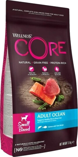 CORE Hundefôr til Voksne Små Raser med Laks og Tunfisk - Tørrfôr 5 kg