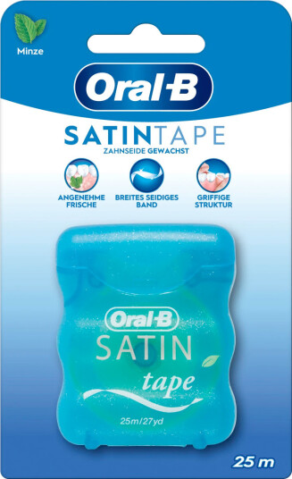 Oral-B Dental Floss Satin Tape 25 mtr. NY emballasje Oral-B Dental Floss Satin Tape 25 mtr. NY emballasje