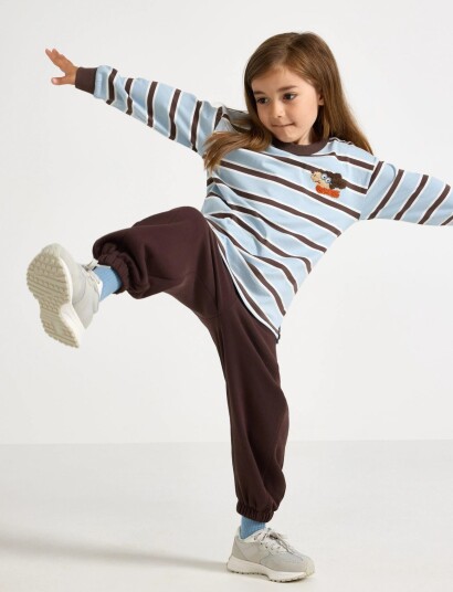Lindex Joggers With Brushed Inside Brown 128
