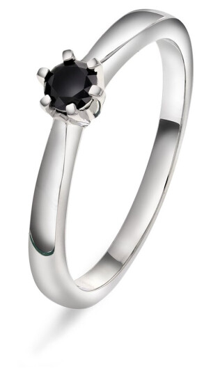 Olivia Ring i 585 hvitt gull med diamant 0,20ct størrelse 52