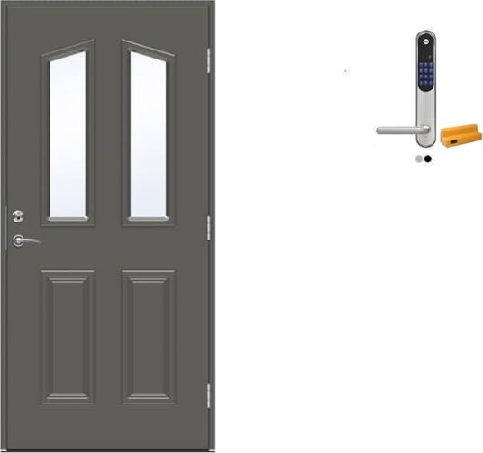 Ytterdør Swedoor Advance-Line Classic Rossini med Yale Doorman Classic Home