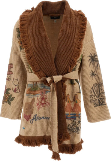 Alanui, Dame, Strikkevarer, Beige, M,