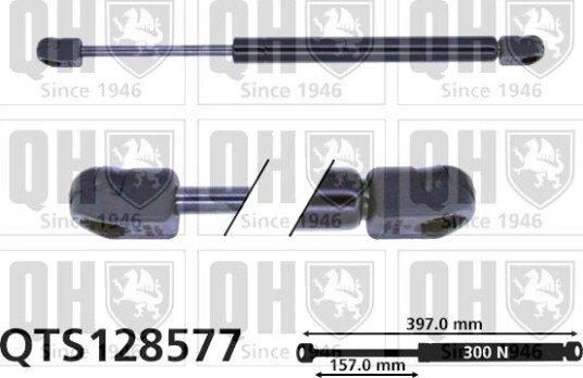 Gassfjær motorpanser QUINTON HAZELL QTS128577