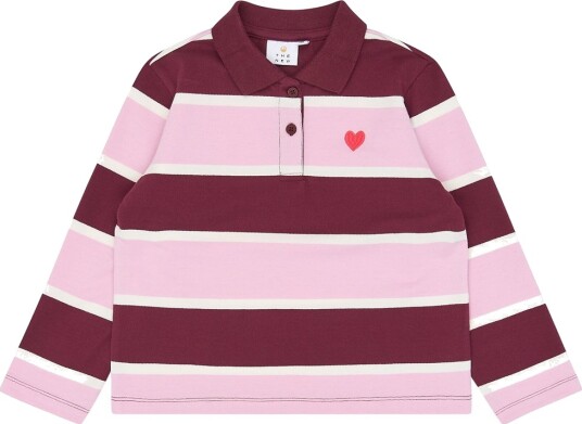 The New Genser Polo TnVidette Burgundy Striped The New 9 10 år (134 140) Genser Bordeaux Hvit Rosa Rød