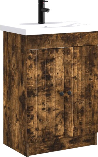  Baderomsinnredningssett Røkt Eik 56 x 37,5 x 81 cm