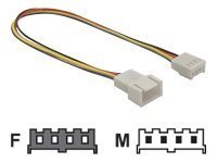 Delock - Strømkabel - 4-Pin Mini-Strømkontakt (Hann) Til 4-Pin Mini-Strømkontakt (Hunn) - 20 Cm