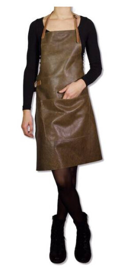DUTCHDELUXES Grill Forkle i skinn, Vintage Brun DUTCHDELUXES Grill Forkle i skinn, Vintage Brun