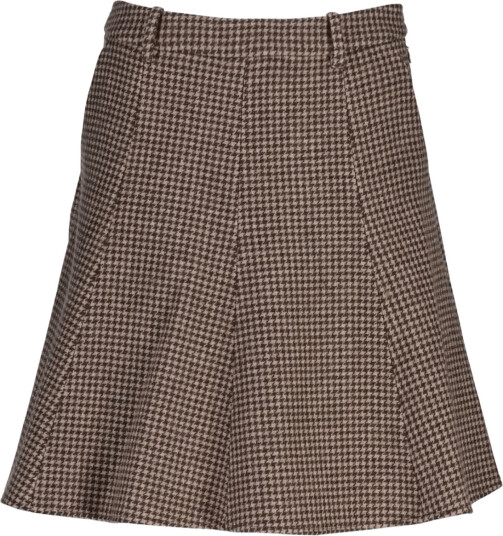Gant Houndstooth Flare Skirt Brown 34