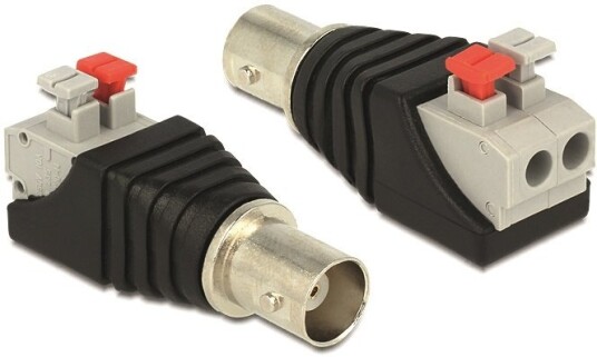 DeLOCK BNC Hunkjønn Terminalblokkadapter 2-Pins 43mm