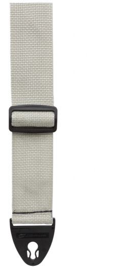 D'Andrea 2" Polyweb Guitar Strap Silver w/ Ace-Lock