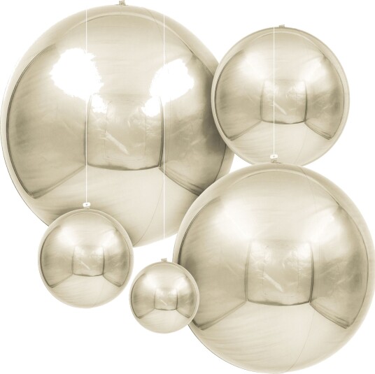 Folieballong Loon Balls Speilball White Gold - 61 cm