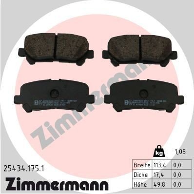 Bremseklosser ZIMMERMANN 25434.175.1