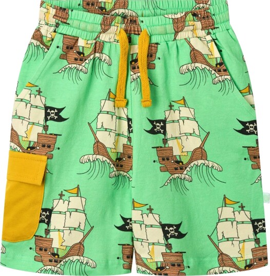 Småfolk Shorts Minty Green Tea m. Piratskip Småfolk 4 5 år 104 110 Shorts Grønn
