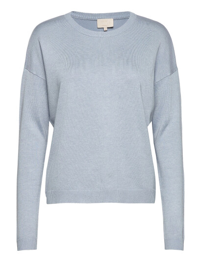 Minus Elne Strik Pullover Blue L Minus Elne Strik Pullover Blue L
