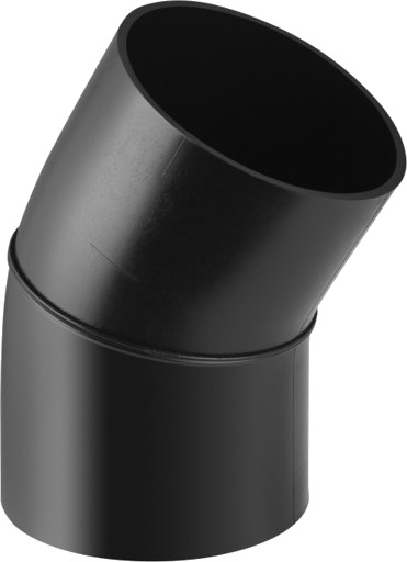 250 mm x 30° Stor radiusbøyning svart PEH Geberit